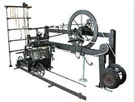 Máquina de fiação construída por Samuel Crompton em 1775