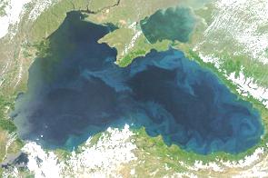 Imagem aérea do Mar Negro