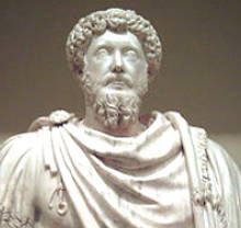 Busto do imperador e filósofo romano Marco Aurélio