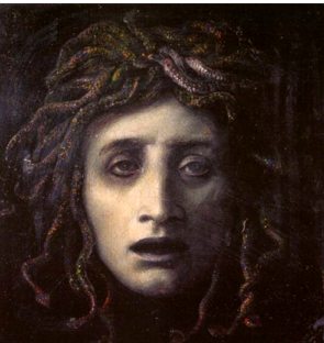 Pintura da cabeça da Medusa