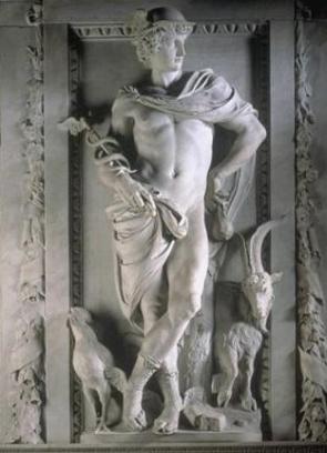 Estátua do deus romano Mercúrio