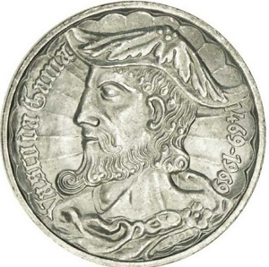 Imagem de moeda porguesa com a face de Vasco da Gama