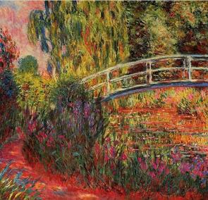Pintura A Ponte Japonesa, de Claude Monet