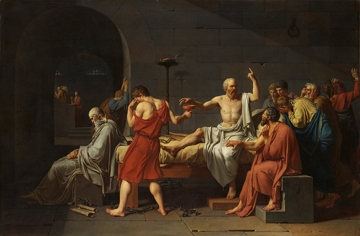 A morte de Sócrates Pintura representando a morte do filósofo Sócrates