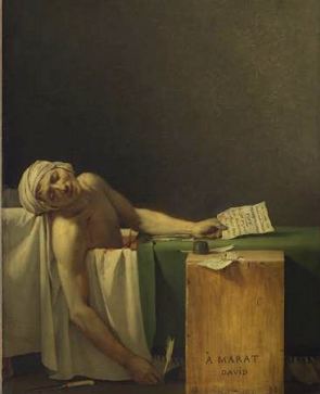 A morte de Marat, obra de Jacques-Louis David