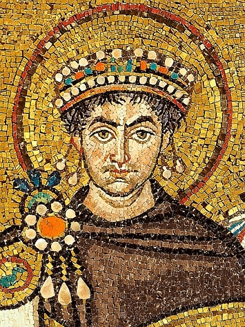 Imperador Justiniano Mosaico do Imperador Justiniano do Império Bizantino