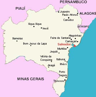 mapa da Bahia