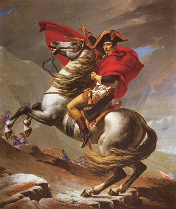 Napole&atilde;o Bonaparte em cima de seu cavalo