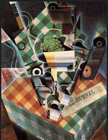 Natureza morta com toalha de mesa xadrez Natureza morta com toalha de mesa xadrez, obra de Juan Gris