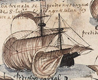 Nau portuguesa da Era das Grandes Navegações e Descobrimento Marítimos Pintura mostrando uma nau portuguesa da Era das Grandes Navegações e Descobrimento Marítimos