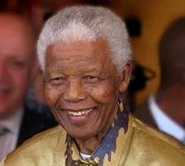 Foto de Nelson Mandela sorrindo