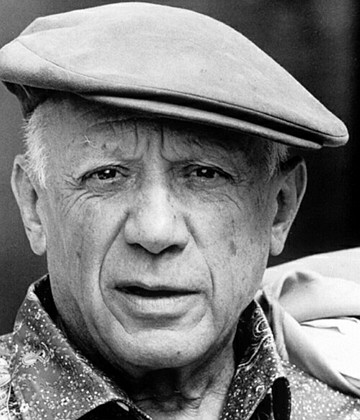 Foto de rosto de Pablo Picasso Foto de rosto de Pablo Picasso