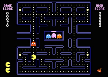 Pac-Man Tela do game Pac-Man da Atari