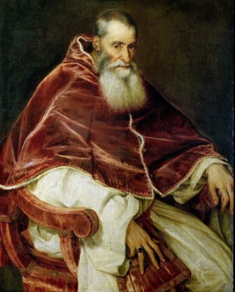 Pintura mostrando o papa Paulo III