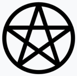 Desenho do pentagrama wicca