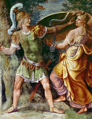 Aquiles recebendo as armas de Tétis Pintura mostrando o herói Aquiles recebendo as armas de Tétis