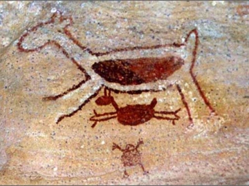 Pintura rupestre da Serra da Capivara Pintura rupestre da Serra da Capivara