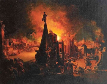 A queda de Troia A queda de Troia, obra de Johann G. Trautmann