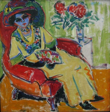 Senhora sentada, obra de Ernst Ludwig Kirchner Senhora sentada, obra de Ernst Ludwig Kirchner
