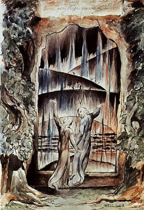 Pintura Dante e Virgílio de William Blake
