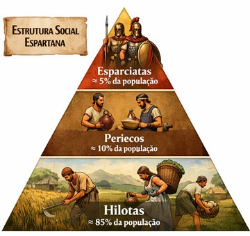 Pirâmide social espartana Pirâmide social espartana