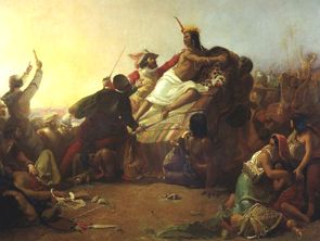 Pizarro capturando Atahualpa