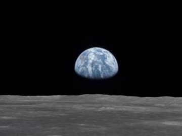 Planeta Terra Imagem do planeta Terra vista da Lua.