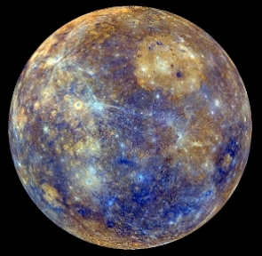 Foto do planeta Mercurio colorida
