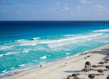 Praia em Cancun, M&eacute;xico