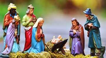Presépio de Natal Foto de um presépio de Natal