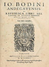 Capa do livro Seis Livros da República de Jean Bodin