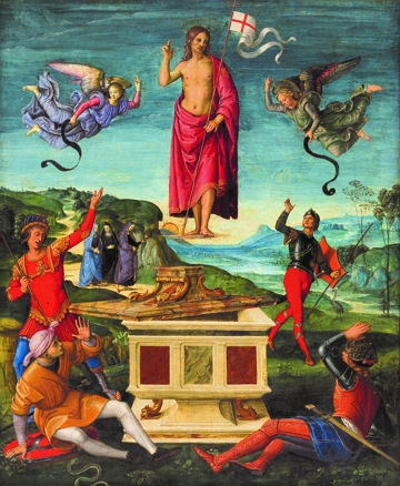 Ressurreição de Cristo de Rafael Ressurreição de Cristo, pintura de Rafael Sanzio