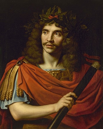 Retrato pintado de Moli&egrave;re
