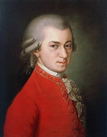 Retrato pintado de Mozart