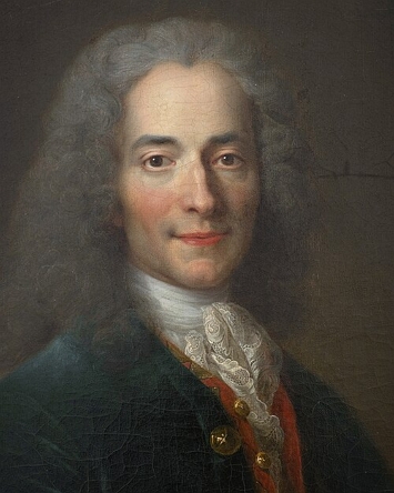 Voltaire Rretato pintado de Voltaire
