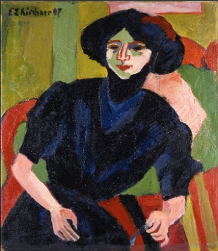 Pintura mostrando uma mulher