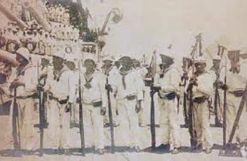 Revolta da Chibata Marinheiros e um navio tomado durante a Revolta da Chibata