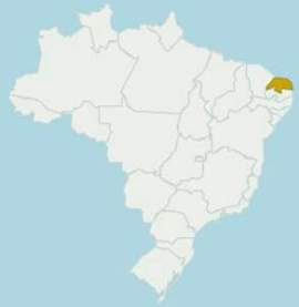 Localização geográfica do Rio Grande do Norte no Brasil