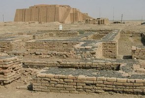 Foto das ruínas da cidade sumério de Ur