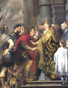 Obra Santo Ambrósio e o imperador Teodósio