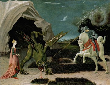 São Jorge e o Dragão de Paolo Uccello Pintura São Jorge e o Dragão de Paolo Uccello