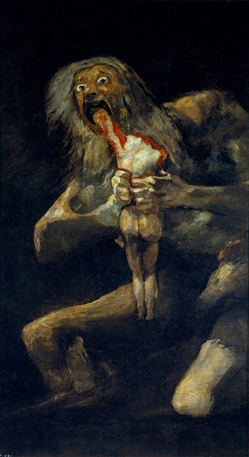 Saturno devorando seu filho de Francisco Goya Saturno devorando seu filho de Francisco Goya