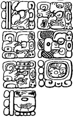 Símbolos utilizados no calendário maia