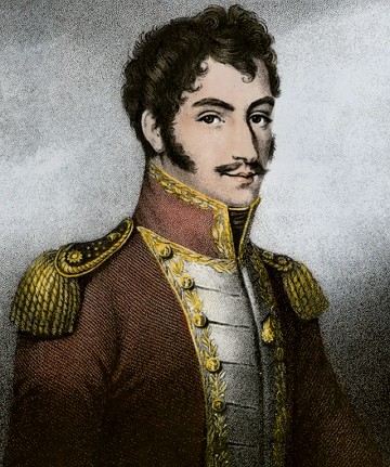 Simón Bolivar Pintura de Simón Bolivar em pé com uniforme militar