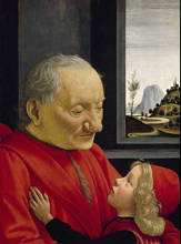 Pintura o Velho e o Menino, obra de Ghirlandaio