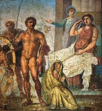 Pintura romana antiga retratando pessoas