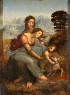 A Virgem e o Menino com Santa Ana, obra de Da Vinci