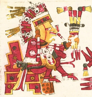 Pintura representando o deus zapoteca Xipe Totec
